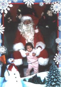 Emily & Santa  -  2004