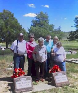 Family Members at Cora Bell Clark-Sartain's & George Thomas Sartain's Gravesites